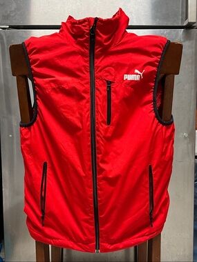 Puma Volvo ocean race Men’s Red Zip-Front Sleeveless Vest.
